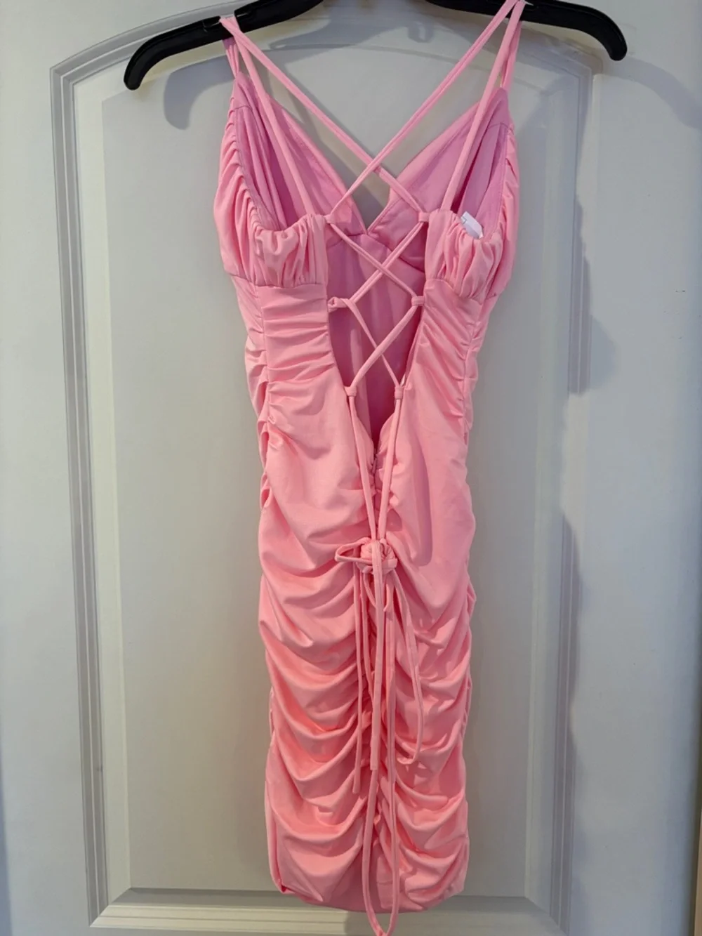 Pink Ruched Bodycon Dress - Picture 2 of 2